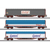 47118 Marklin Set schuifhuifwagens "Mineraalwatertransport" SNCF