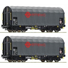 76039 Roco 2-delige wagenset schuifzeilwagens Ermewa