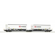 77390 Roco Doppeltaschen-Gelenkwagen T3000e, Kombiverkehr DB Schenker