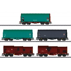46875 Marklin 5-delige Set goederenwagens van de Belgische spoorwegen SNCB