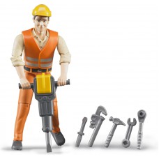 60020 Bruder Wegwerker met accessoires