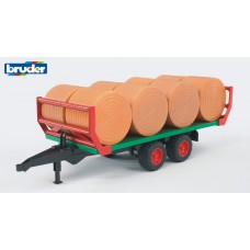 02220 Bruder hooibalentransport met 8 hooibalen 1:16 