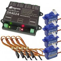DR4024 Digikeijs Complete set inclusief 1x servodecoder, 4x mini servo en 4x 50cm verlengkabel
