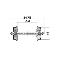 40194 H0 Roco NEM Normale wielset, 9mm, 2 stuks