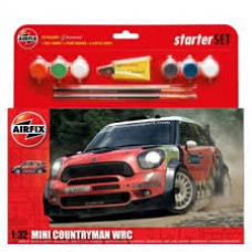 55304 AirFix Giftset Mini Countryman WRC 1:32 Met verf, lijm & kwast HUMBROL