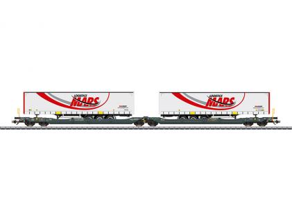47472 Marklin Dubbele containerwagen type Sdggmrss 738 Spedition Mars