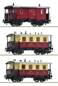 6200063 Roco 3-delige set Tandradbaan Personentrein Sonnblick-Bahn