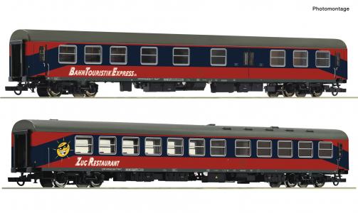 74027 Roco Personenrijtuigenset 2-delig BTE BahnTouristikExpress