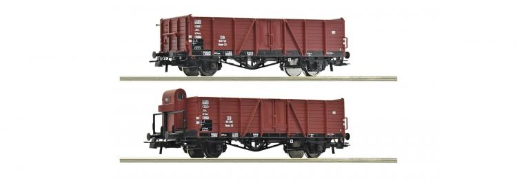 76289 Roco 2-delige set open goederenwagens DB