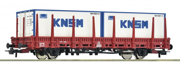6600152 Roco Rongenwagen met containers KNSM NS