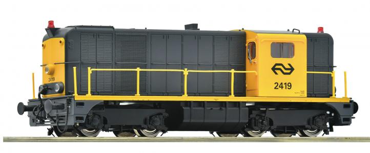 7310065 Roco Diesellocomotief NS Serie 2400 - 2419 geel grijs DCC Sound