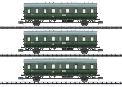 18277 Minitrix N Wagen-Set 3-delig "Nahverkehr der DR"