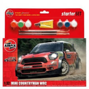 55304 AirFix Giftset Mini Countryman WRC 1:32 Met verf, lijm & kwast HUMBROL