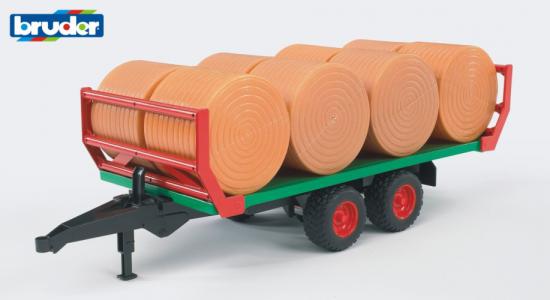 02220 Bruder hooibalentransport met 8 hooibalen 1:16 