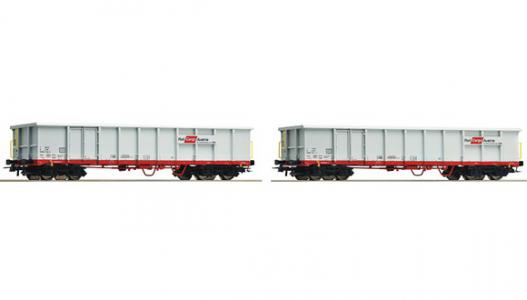 67041 Roco 2-delige set open goederenwagens Eanos OBB