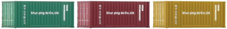 05217 Roco Set 3-delig 20' container