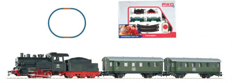 57112 Piko Startset stoomtrein DB met beddingrails