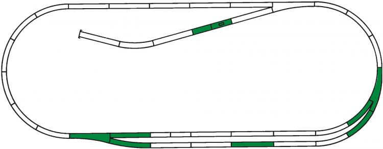 42011 Roco Line met bedding railsset C