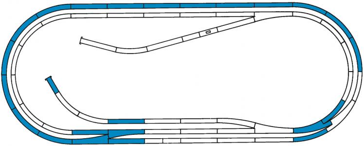 42012 Roco Line met bedding railsset D