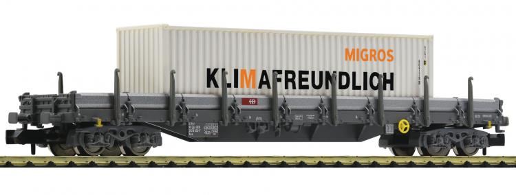 828823 Fleischmann N SBB Containerwagen met MIGROS-Container