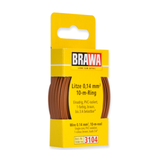 3104 Brawa draad Bruin 0,14 MM² 10 meter