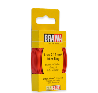 3102 Brawa draad Rood 0,14 MM² 10 meter