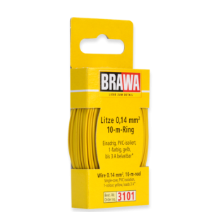 3101 Brawa draad Geel 0,14 MM² 10 meter