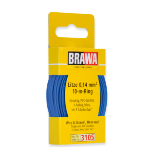 3105 Brawa draad Blauw 0,14 MM² 10 meter