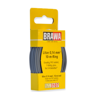 3107 Brawa draad Grijs 0,14 MM² 10 meter