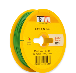 3153 Brawa draad Groen 0,14 MM² 25 meter