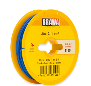 3155 Brawa draad Blauw 0,14 MM² 25 meter