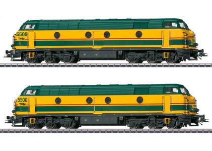 37602 Marklin Diesellocomotief serie 55 in dubbeltractie SNCB/NMBS TVM MFX Sound