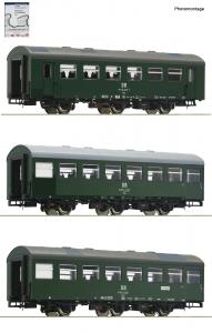 74070 Roco 3-delige set Rekowagen DR, set 1