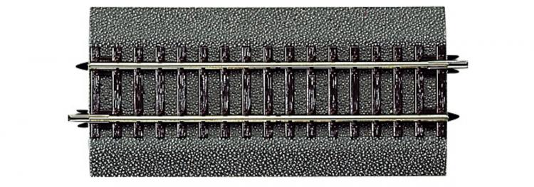 42511 Roco Line met bedding Rechte rail DG1, 119mm