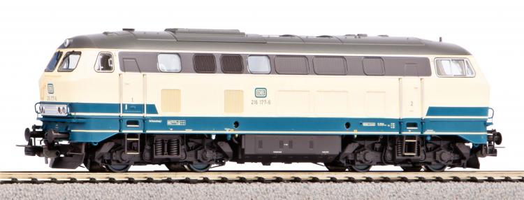 52410 Piko Diesellok BR 216 177-6 Beige - Blauw DCC Sound