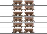 46309 Marklin 12-delige set zwenkdakwagens van de Deense staatspoorwegen (DSB)