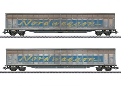 48065 Marklin Set schuifwandwagens "Transwaggon"