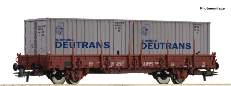 77675 Roco Rongenwagen met containers „Deutrans“ DR