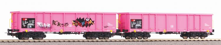 58393 Piko 2-delige Set Open goederenwagens Eaos SBB met Graffiti