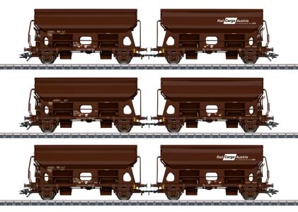 46308 Marklin 6-delige set zwenkdakwagens Rail Cargo Austria ÖBB