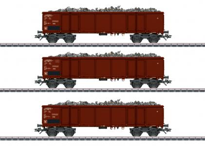 46899 Marklin Set hogeboordwagens schroottransport Eaos SJ Zweden