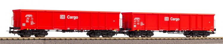 58234 Piko 2-delige set Eaos Hogeboordwagens met zandlading DB Cargo V