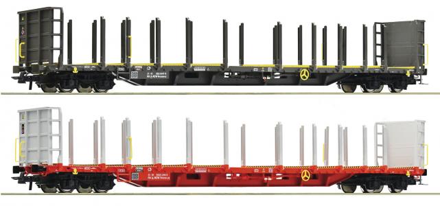 76021 Roco 2-delige set Houttransportwagens ÖBB