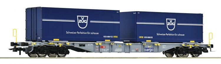 77343 Roco Containerdraagwagen VZUG SBB Cargo AAE