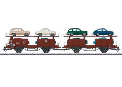 46139 Marklin Autotransportwagen Laaes belading van modelauto's VW type 3 1500 en 1600 DB