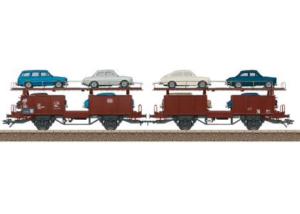 24332 Trix Autotransportwagen Laaes belading van modelauto's VW type 3 1500 en 1600 DB