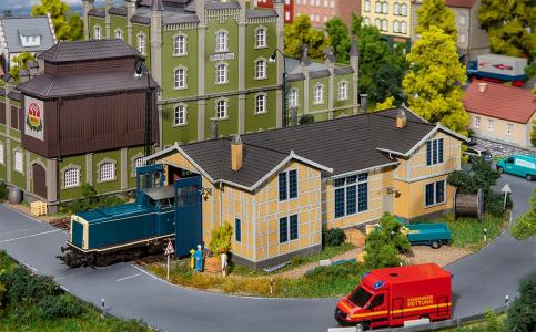 120287 Faller Locomotiefloods enkelsporig