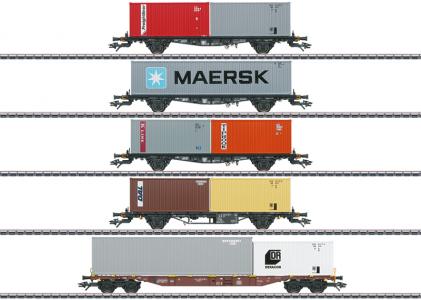 47680 Marklin 5-delige Set containerwagens DB MHI