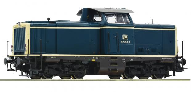 52538 Roco Diesellocomotief DB BR 212 053-3 Oceaanblauw Beige