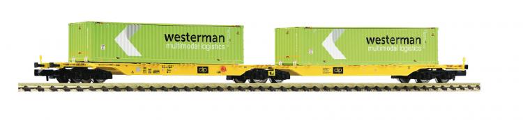 825342 Fleischmann N Container-Doppeltragwagen CLIP Westerman
